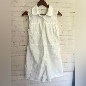 Juniors Derek Heart White 100% Cotton Romper
